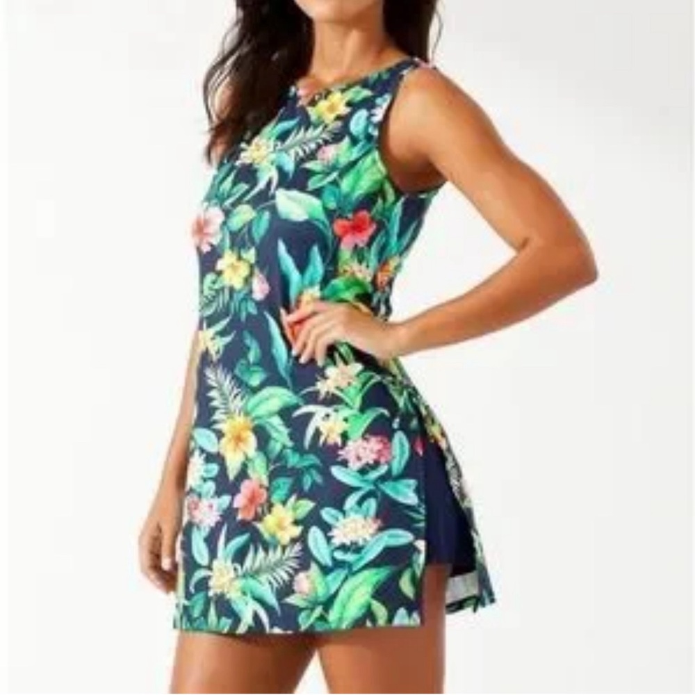 Tommy Bahama Tropi Calling High Neck Romper/Dress with Skort